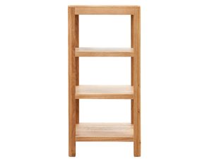 Miniaturka 3 - Otwarty regał drewniany z trzema półkami i prostym designem