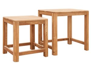 Miniaturka 3 - Zestaw dwóch stolików w kolorze naturalnym