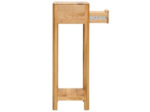 Miniaturka 4 - Detal prowadnicy w stoliku z drewna z klasyczną szufladą