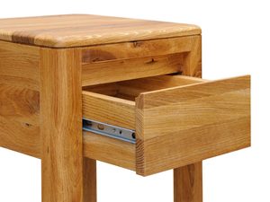 Miniaturka 4 - Drewniany stolik pomocniczy z szufladą i prostą formą