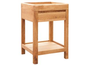 Miniaturka 3 - Stolik pomocniczy z dębu z otwartą przestrzenią i półką
