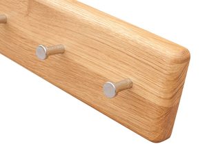 Miniaturka 4 - Wieszak ścienny z drewnianym panelem i dwoma metalowymi śrubami