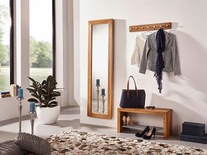 Miniaturka 6 - Przedpokój z lustrem w drewnianej ramie i wieszakiem