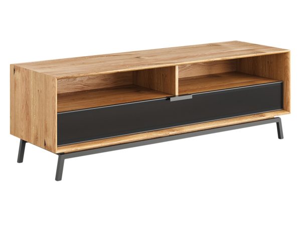 Matowe szkło i czarne stalowe elementy w stylu loft