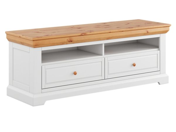 Komoda RTV z trzema szufladami i klasycznym uchwytem