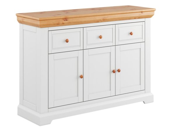 Rustykalny uchwyt drewniany na froncie w kolorze bieli