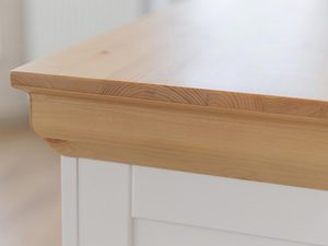 Miniaturka 4 - Drewniany blat z naturalnym usłojeniem i frezowaną krawędzią