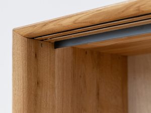 Miniaturka 10 - Komoda RTV z matową czarną ramą i ukrytą półką