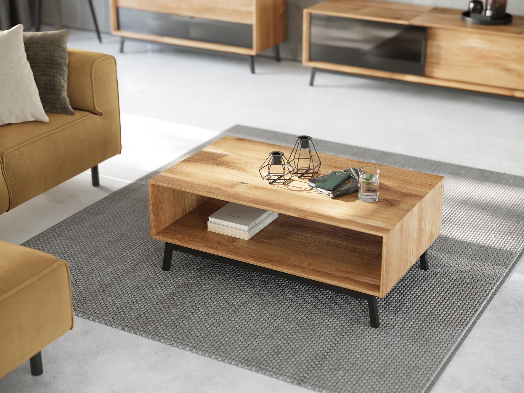 Stolik kawowy w stylu loftowym