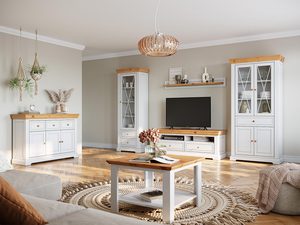 Miniaturka 6 - Salon z komodą, stołem i szafką RTV w stylu prowansalskim