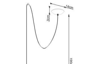 Miniaturka 10 - Rysunek techniczny długości zawiesia lampy typu spider