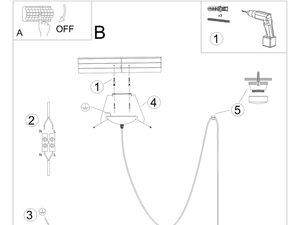 Miniaturka 9 - Instrukcja montażu lampy z przewodem i oprawką