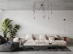 Miniaturka 7 - Nowoczesne wnętrze z lampą pajęczynową i białymi oprawkami