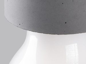 Miniaturka 3 - Surowa oprawka betonowa z mleczną żarówką LED