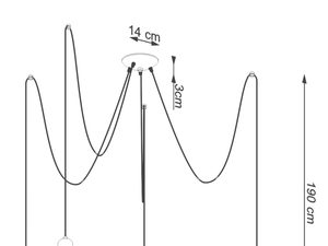 Miniaturka 9 - Schemat techniczny żyrandola wiszącego