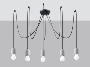 Miniaturka 1 - Żyrandol wiszący z okrągłymi żarówkami