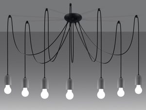 Miniaturka 2 - Lampa sufitowa typu spider z ośmioma betonowymi oprawkami