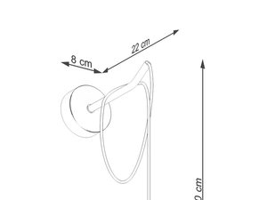 Miniaturka 8 - Schemat techniczny kinkietu z oprawką betonową