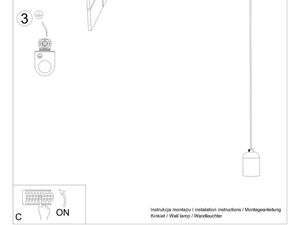 Miniaturka 9 - Instrukcja montażu kinkietu z przewodem i przełącznikiem