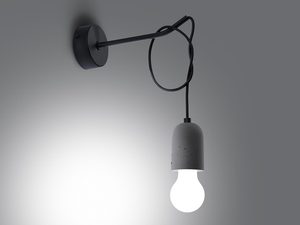 Miniaturka 2 - Kinkiet z oprawą z betonu architektonicznego na tle ściany