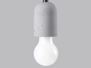 Miniaturka 4 - Lampa ścienna z oprawką betonową i białą żarówką LED