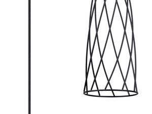 Miniaturka 1 - Czarna lampa wisząca z drucianym kloszem w stylu loft