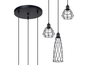Miniaturka 1 - Trzy lampy druciane na różnych wysokościach, do jadalni