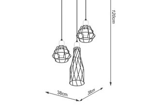 Miniaturka 8 - Wymiary techniczne wiszącej lampy