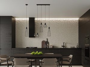 Miniaturka 4 - Aranżacja kuchni z industrialnymi lampami wiszącymi