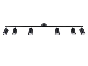 Miniaturka 8 - Czarna szynowa lampa LED z pięcioma kierunkowymi reflektorami