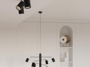 Miniaturka 4 - Lampa typu spot track light z czarnymi reflektorami