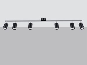 Miniaturka 1 - Lampa szynowa z pięcioma reflektorami LED w kolorze czarnym