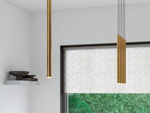 Miniaturka 6 - Złota tuba LED pojedyncza zawieszona w kuchni