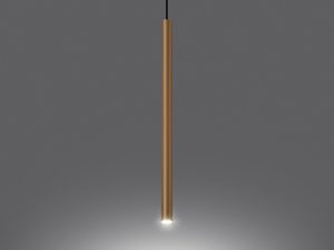 Miniaturka 3 - Złota tuba LED zamontowana na tle grafitowej ściany