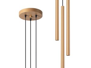 Miniaturka 1 - Złote lampy LED w układzie wertykalnym, widok na białym tle