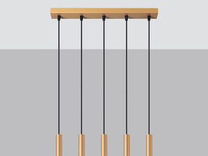 Miniaturka 2 - Wizualizacja złotych lamp LED zawieszonych równolegle