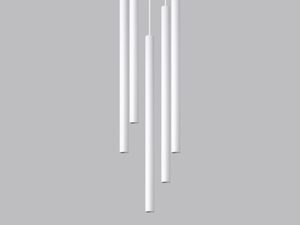 Miniaturka 10 - Wizualizacja pięciu białych lamp LED zawieszonych na różnych poziomach