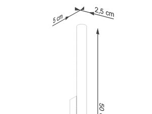 Miniaturka 21 - Schemat techniczny lampy pionowej LED, wysokość 83 cm
