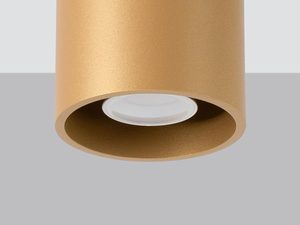 Miniaturka 1 - Złota lampa tubowa LED z matowym wykończeniem na jasnym tle