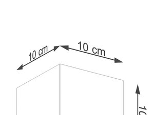 Miniaturka 7 - Techniczny schemat lampy kostki LED: 10 × 10 cm