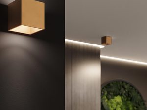 Miniaturka 4 - Zewnętrzna elewacja z oświetleniem LED w złotych kostkach