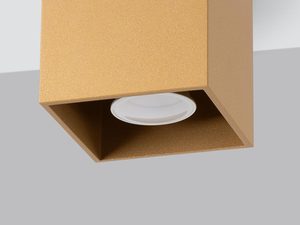 Miniaturka 1 - Złota kostka LED z białym reflektorem i okrągłym światłem