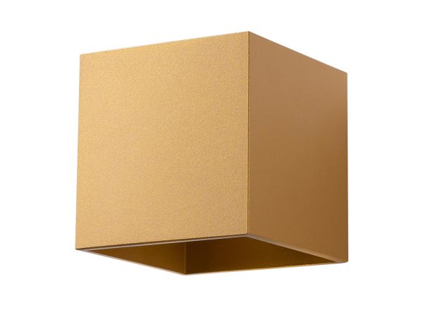 Oprawa kostkowa LED w kolorze złotym z otwartym spodem