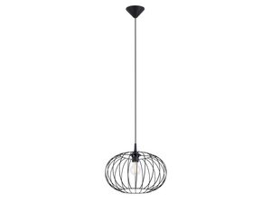 Miniaturka 10 - Druciana lampa sufitowa czarna w industrialnej aranżacji