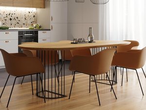 Miniaturka 5 - Jadalnia z metalowymi lampami loftowymi nad stołem