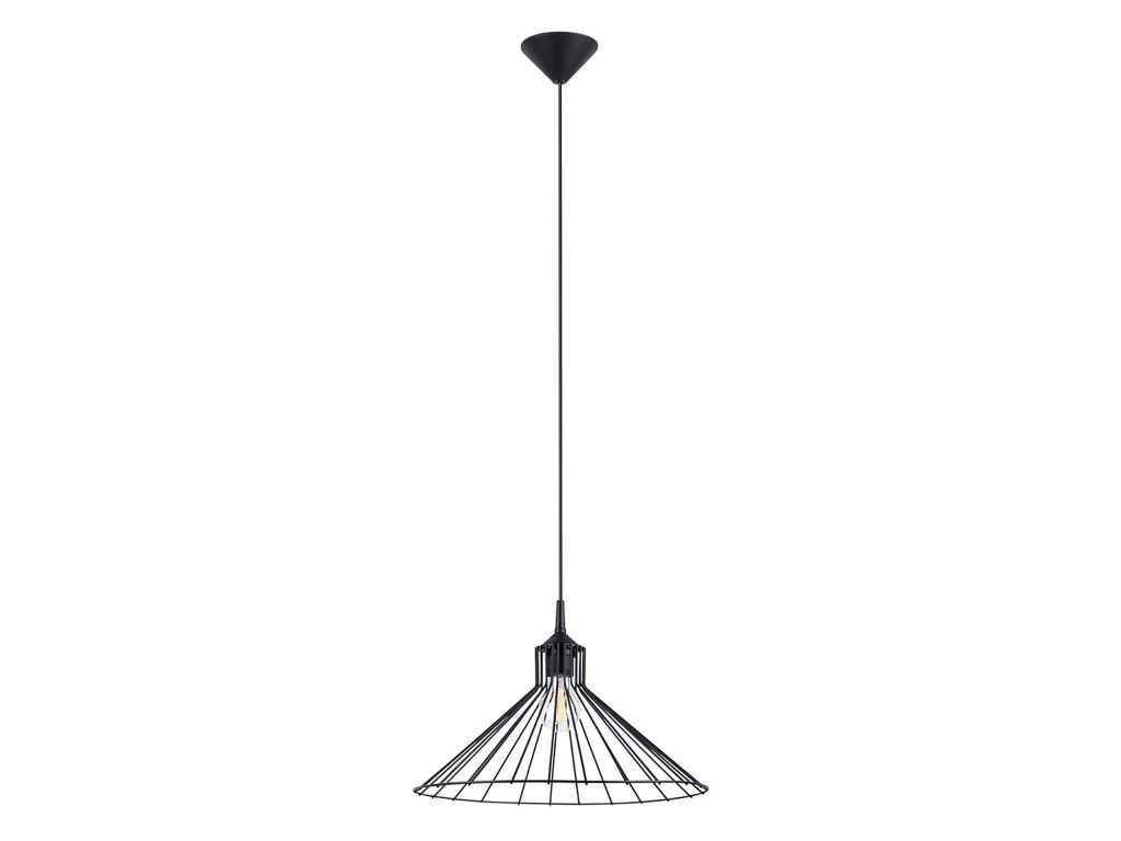 Lampa Wisząca EDANA Czarny Design 40cm E27 LED