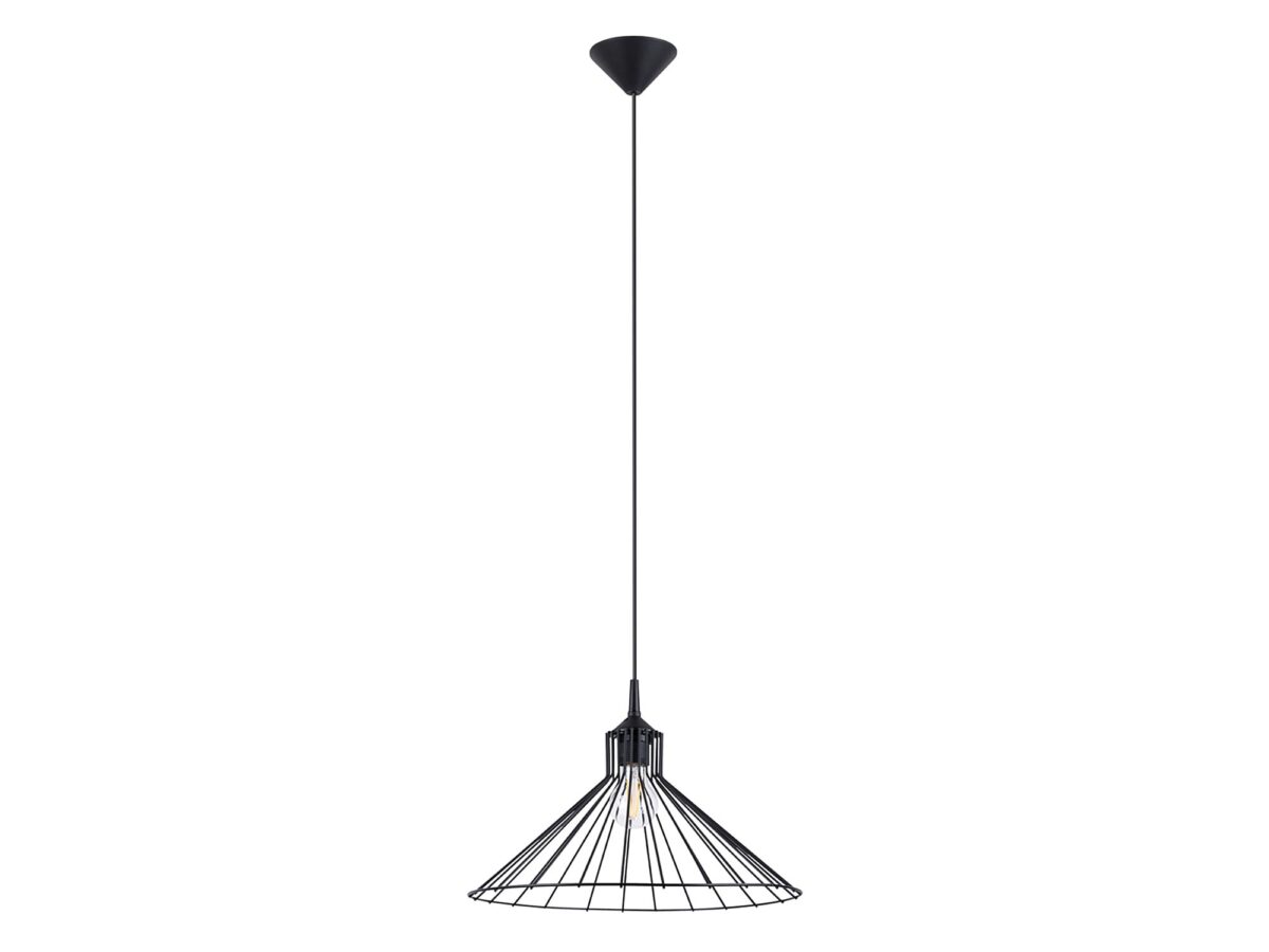 Lampa Wisząca EDANA Czarny Design 40cm E27 LED