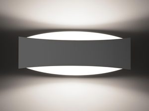 Miniaturka 2 - Biały kinkiet LED z efektem podwójnej fali świetlnej