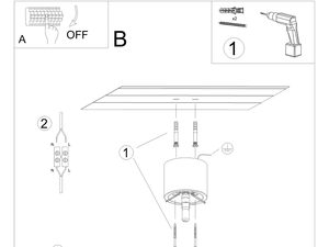 Miniaturka 8 - Rysunek montażowy lampy LED z kulistym kloszem i bazą