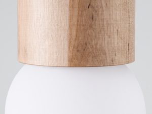 Miniaturka 3 - Drewniana oprawa lampy sufitowej z naturalnym wykończeniem